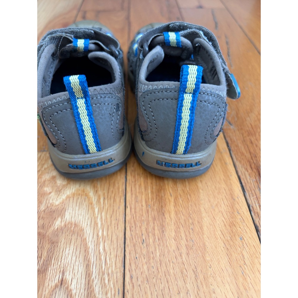 MERRELL Sandals Kids Hydro Hiker Tan Blue Water Hiking Shoes Size 9 - Picture 3 of 5